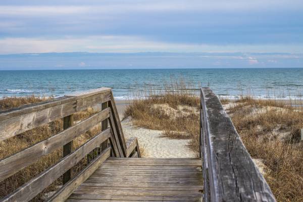 A boardwalk to the beach