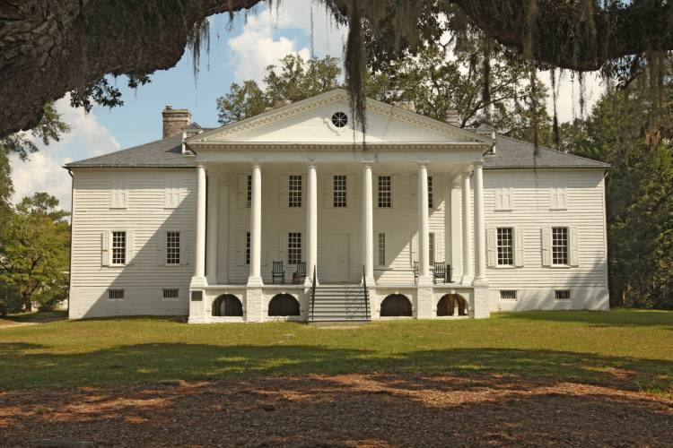 The Hampton Plantation house built by enslaved people in the mid 18th century
