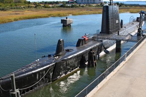 A submarine at a museum in SC